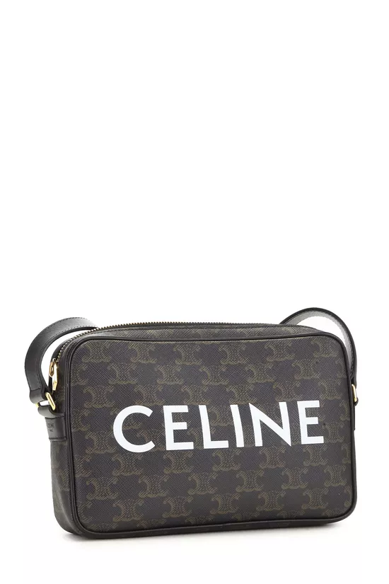 Brown Coated Canvas Triomphe Messenger Medium, , large image number 1