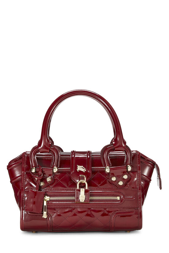 Red Patent Manor Satchel Small, , large image number 0