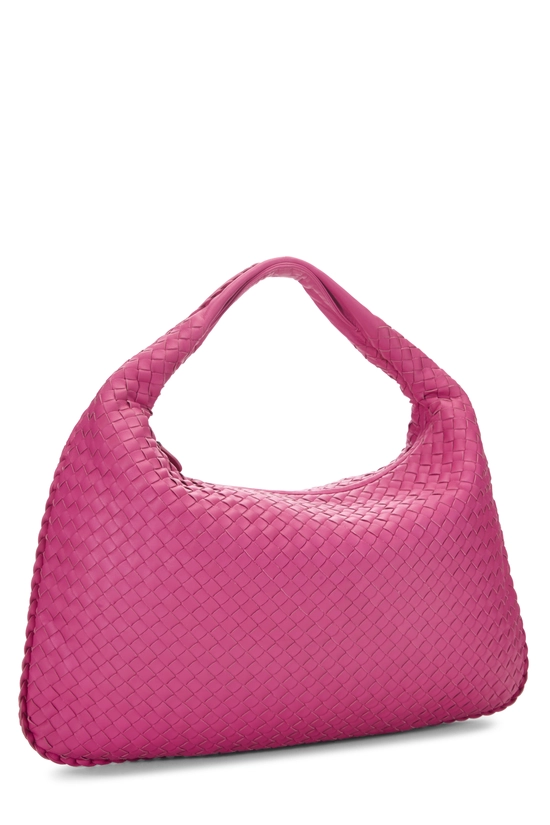Pink Intrecciato Veneta Hobo Large, , large image number 1