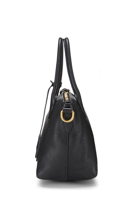 Black Vitello Daino Convertible Zip Handbag Small, , large image number 2