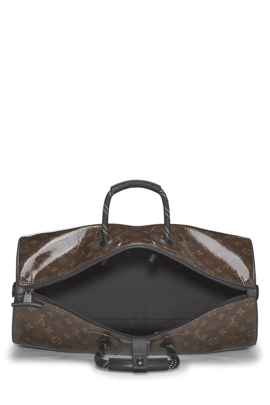 Black Monogram Glaze Keepall Bandouliere 50, , large image number 5