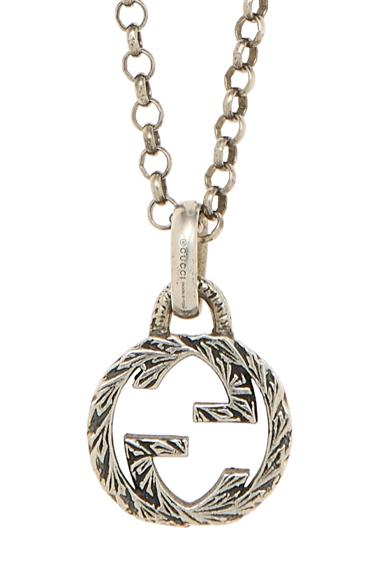 Silver Interlocking GG Necklace Small, , large image number 1