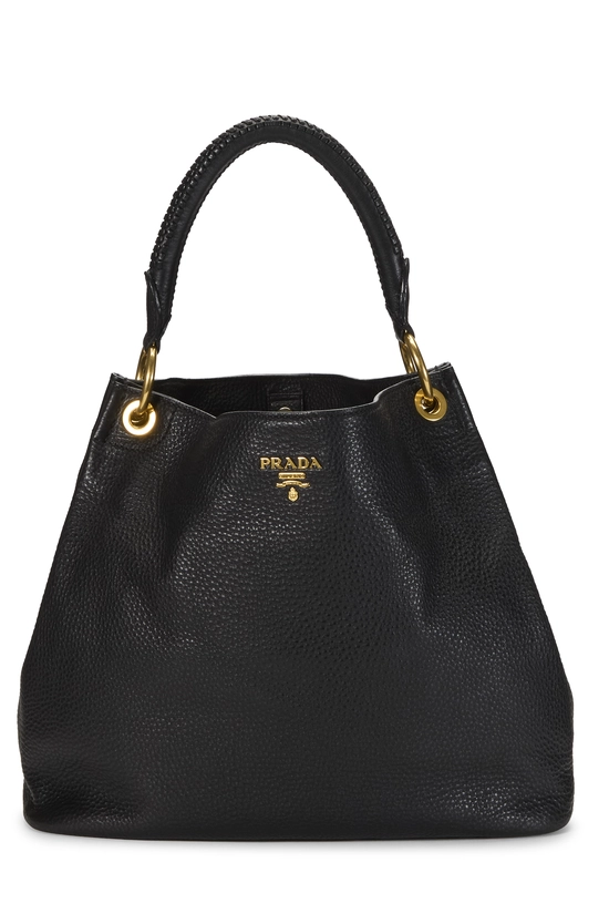 Black Vitello Daino Hobo, , large image number 0