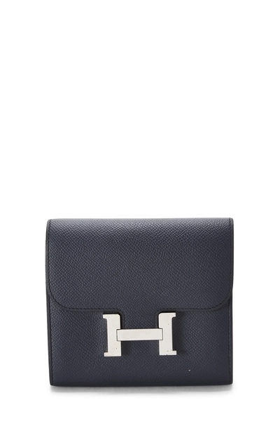Blue Navy Epsom Constance Short Wallet
