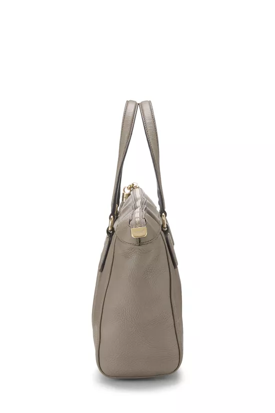 Grey Leather Soho Zip Tote, , large image number 2