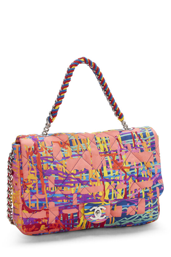 Multicolor Fabric Chanel Flap Bag
