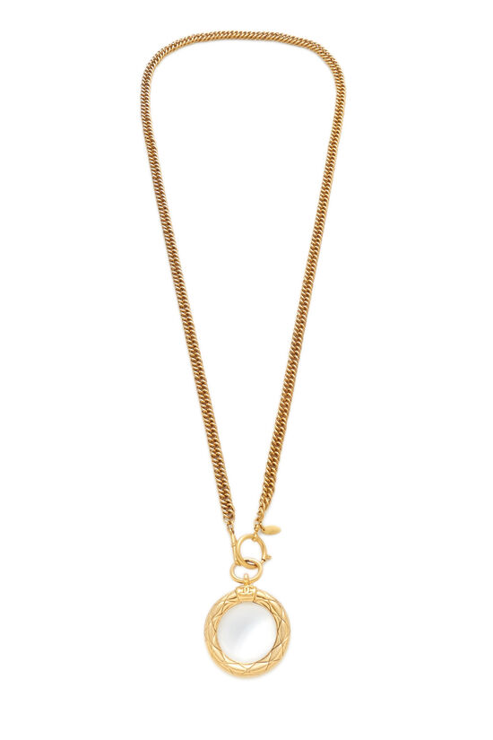 Gold 'CC' Loupe Necklace, , large image number 1