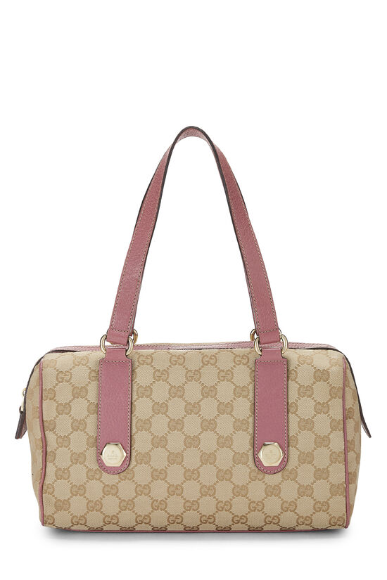 Pink Original GG Canvas Charmy Boston Small, , large image number 0