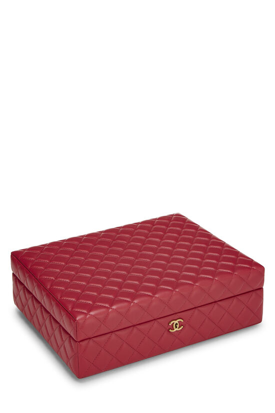 Red Quilted Lambskin Success Story Box , , large image number 0