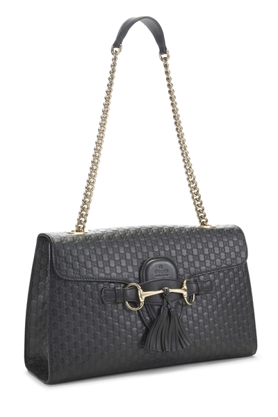 Gucci Black Microguccissima Leather Emily Chain Shoulder Bag — photo 2