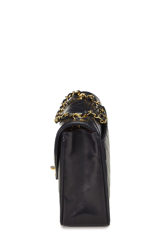 Navy Lambskin Chevron Envelope Flap Small , , large image number 2