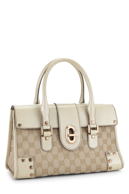 White Original GG Canvas Handbag, , large image number 1