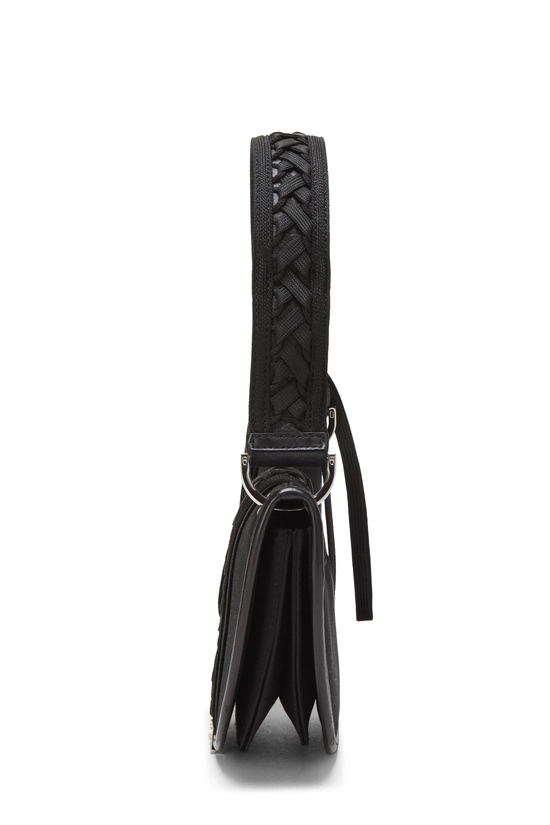 Black Satin 'Admit It' Shoulder Bag, , large image number 2