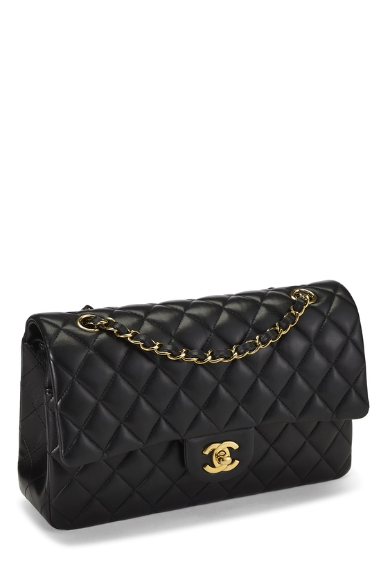 Black Quilted Lambskin Classic Double Flap Medium, , large image number 1
