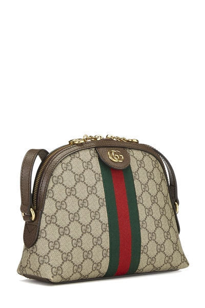 Gucci Brown GG Supreme Ophidia Dome Shoulder Bag Small — photo 2