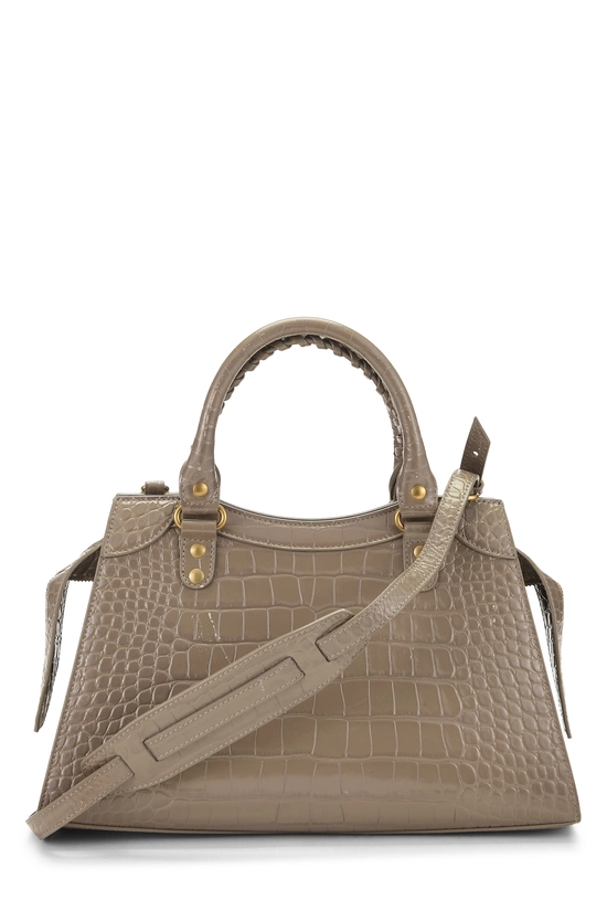 Grey Embossed Neo Classic Shoulder Bag S, , large image number 3