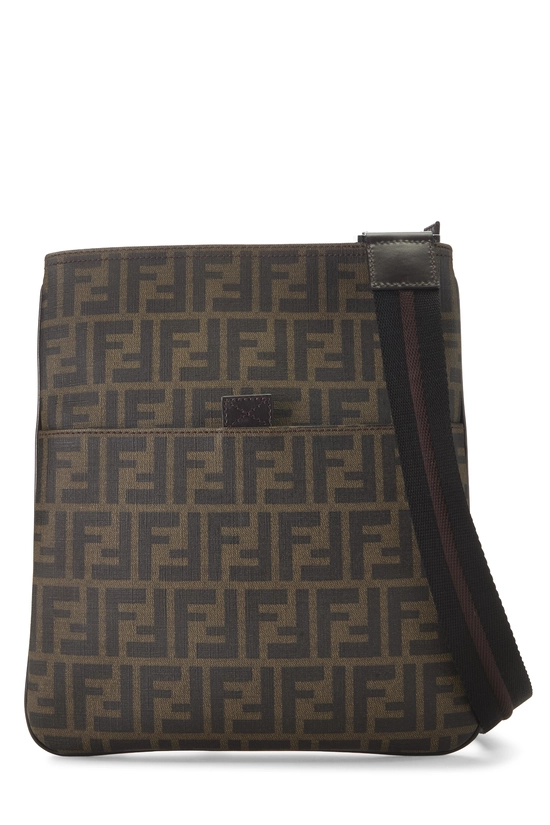 Brown Zucca Coated Canvas Flat Messenger Medium, , large image number 0