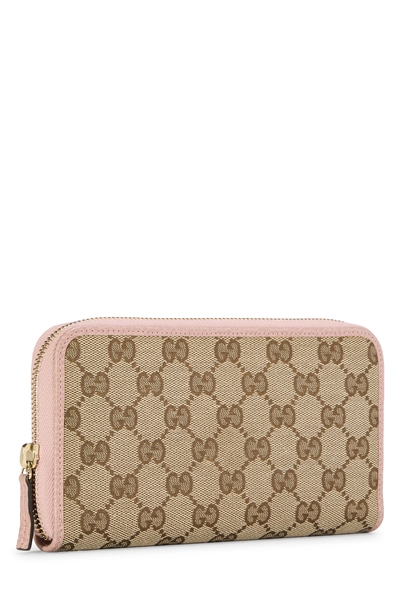Pink Original GG Canvas Zip Around Wallet, , large