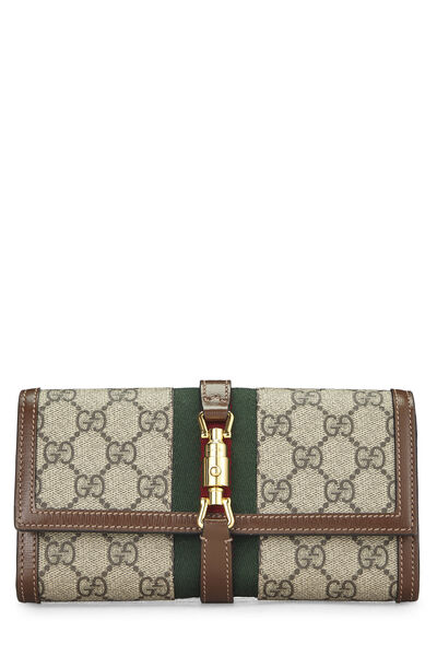 Original GG Supreme Canvas Jackie 1961 Compact Wallet