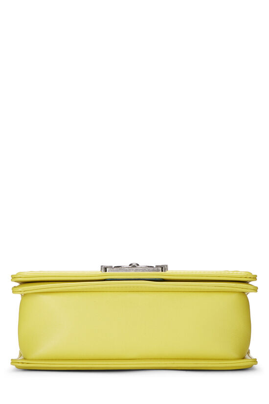 Yellow Chevron Lambskin Boy Bag Small, , large image number 4