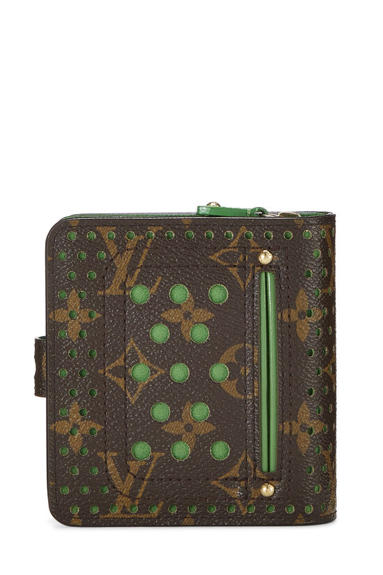 Green Monogram Canvas Perforated Zippy Compact, , large image number 3