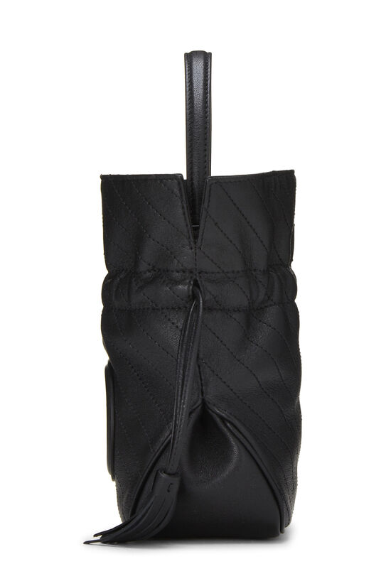 Black Leather Blondie Bucket Bag Mini, , large image number 2