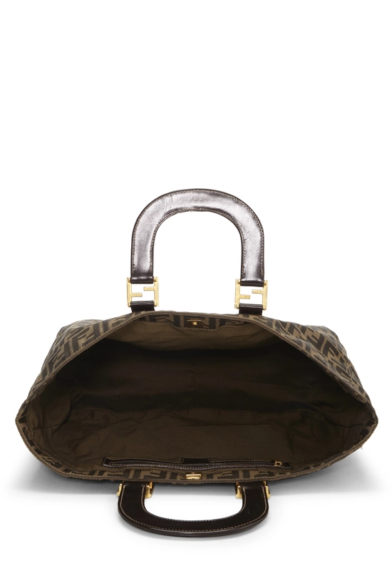 Brown Zucca Canvas Handbag Large, , large image number 5