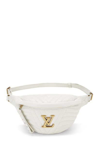 White Calfskin New Wave Belt Bag