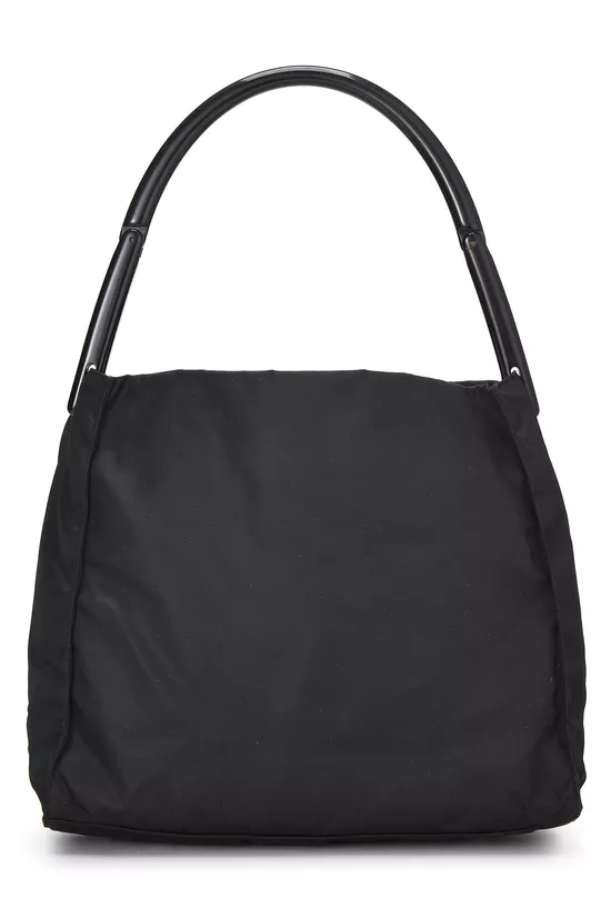 Black Nylon Shoulder Bag, , large image number 0