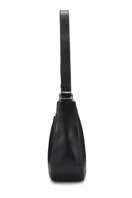 Black Leather Nova Check Shoulder Bag, , large image number 3
