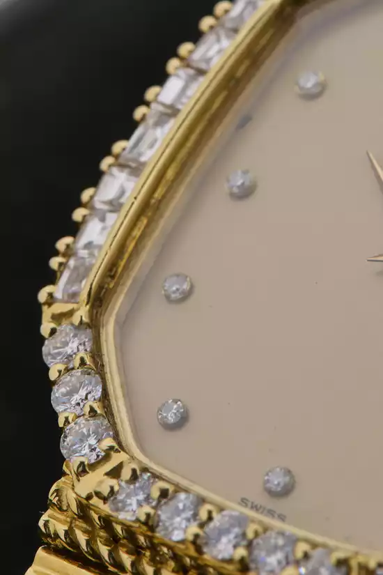 Gold Diamond Bezel 4207BA 30X32MM Watch, , large image number 6