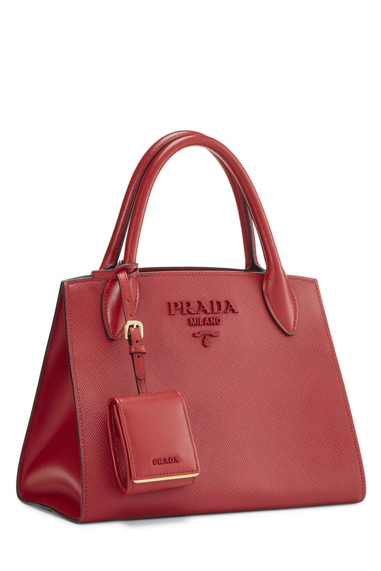 What Goes Around Comes Around Prada Red Saffiano Handbag