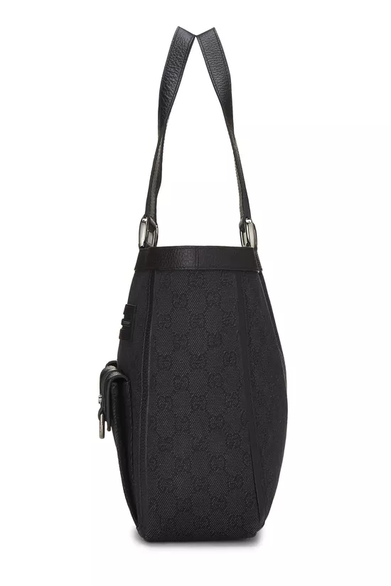 Black GG Canvas Abbey Pocket Tote, , large image number 2