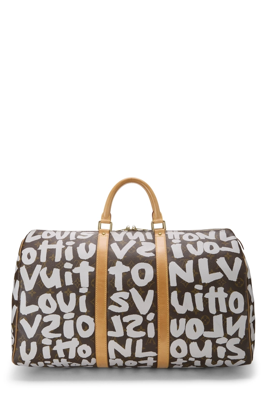 Stephen Sprouse x Louis Vuitton Grey Monogram Graffiti Keepall 50, , large image number 3