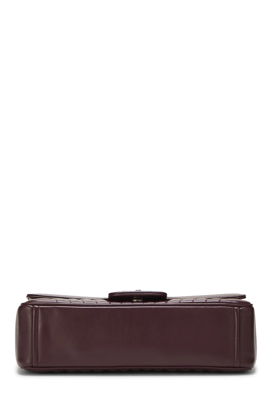 Burgundy Calfskin Diagramme Flap Bag Large, , large image number 4
