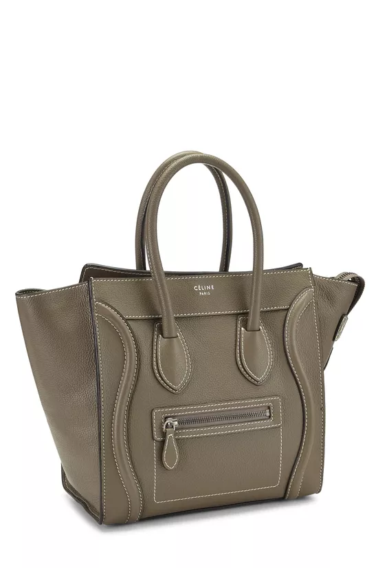 Grey Drummed Calfskin Luggage Micro, , large image number 1