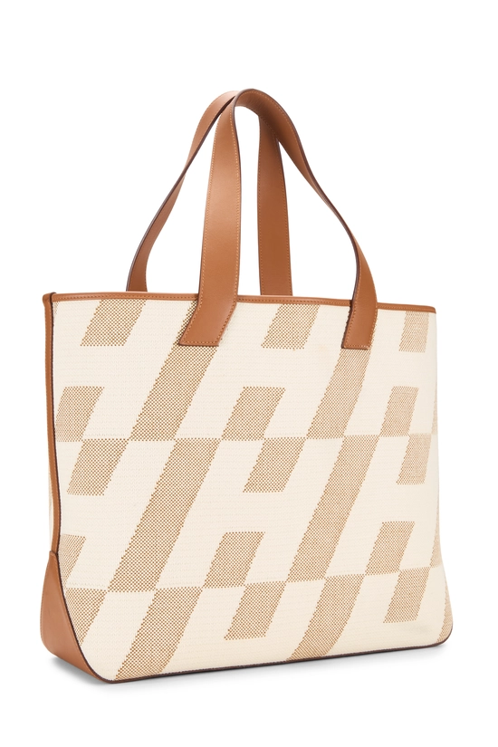 Brown Canvas Cabas H en Biais Tote 40, , large image number 1