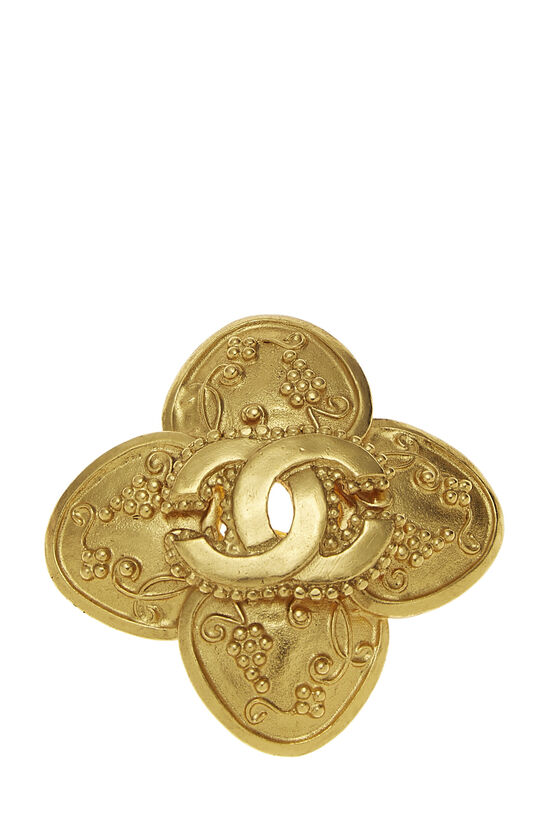 Gold Grapevine 'CC' Pin, , large image number 0