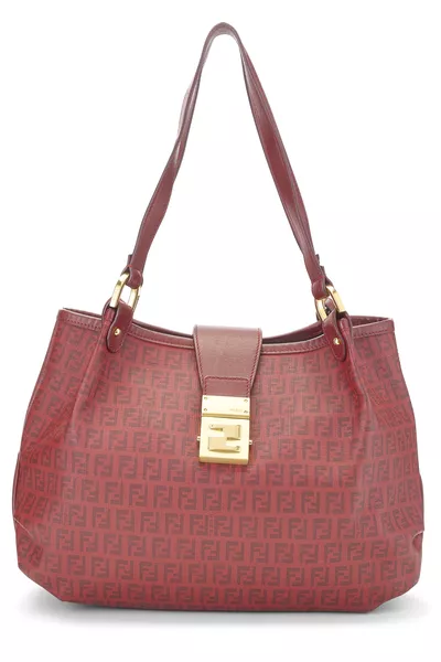 Red Zucca Coated Canvas Chiusura Tote