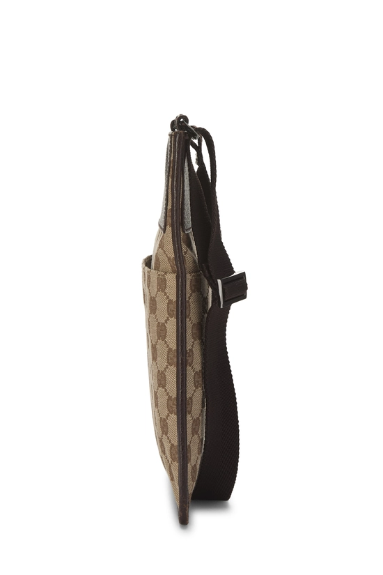Brown Original GG Canvas Pocket Flat Messenger, , large image number 2