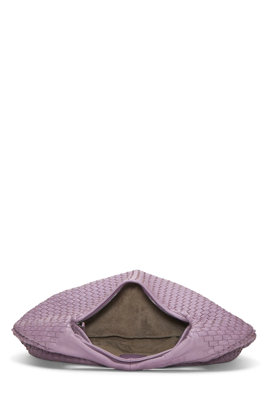 Purple Intrecciato Leather Belly Hobo Medium, , large image number 5