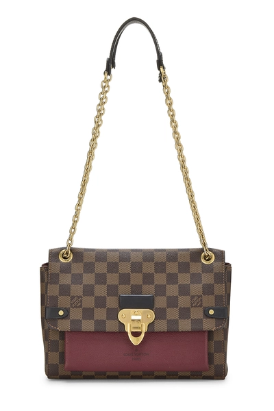 Louis Vuitton Burgundy Damier Ebene Vavin PM NM