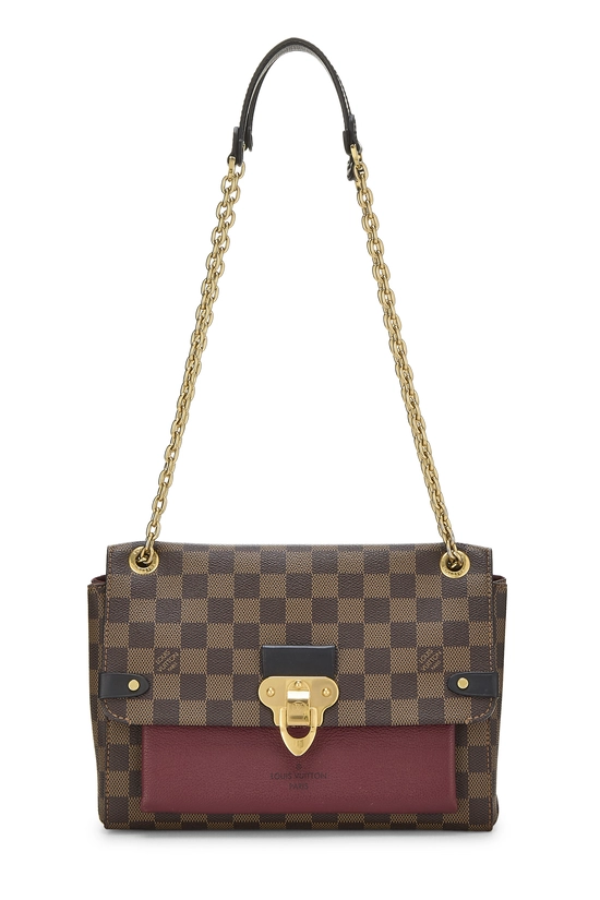 Burgundy Damier Ebene Vavin PM NM, , large image number 0