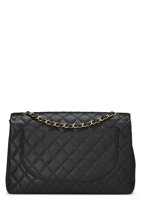 Black Quilted Caviar Classic Flap Maxi, , large image number 5