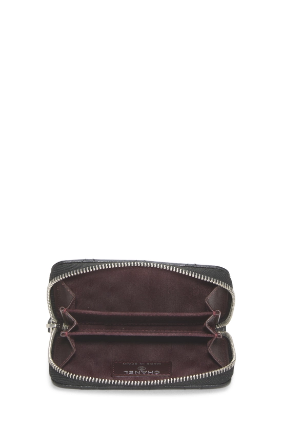 Black Lambskin Zip Around Coin Purse, , large image number 3