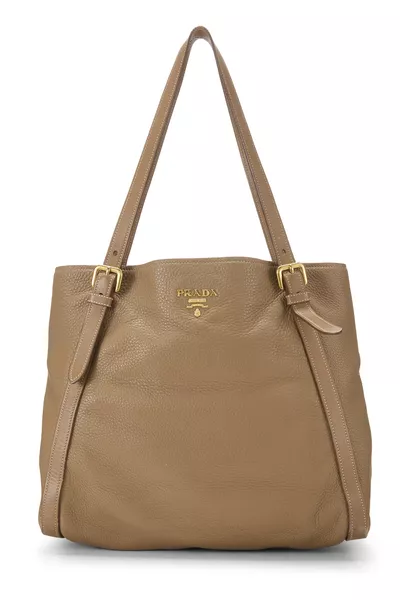 Beige Vitello Daino Tote