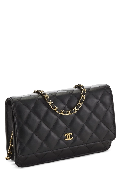 Chanel Black Quilted Lambskin Classic Wallet On Chain (WOC) — photo 2
