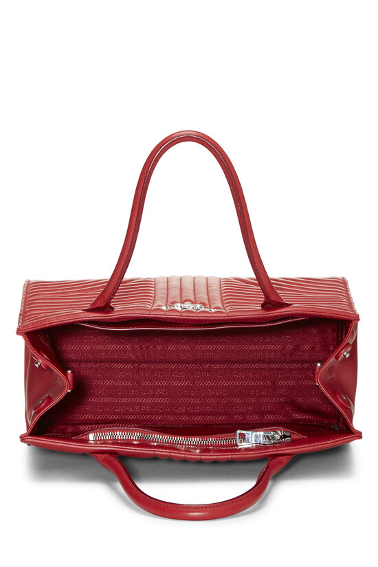 Red Calfskin Diagramme Tote, , large image number 5