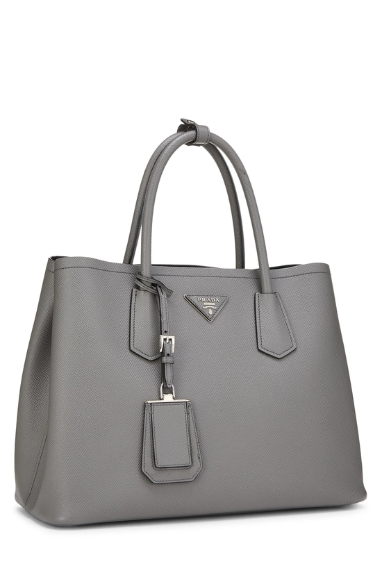 Grey Saffiano Double Bag, , large image number 1