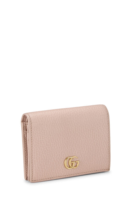 Pink Leather GG Marmont Card Case, , large image number 1
